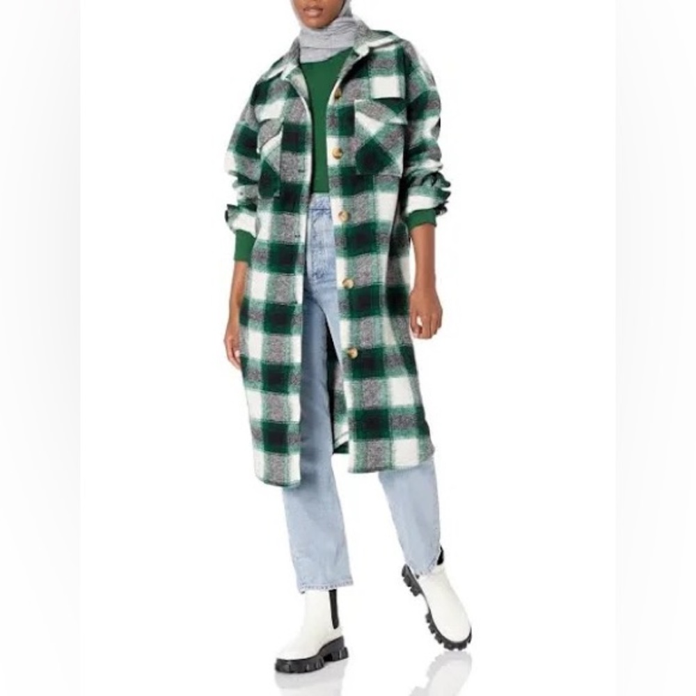 NWT BB Dakota Long Plaid Shacket